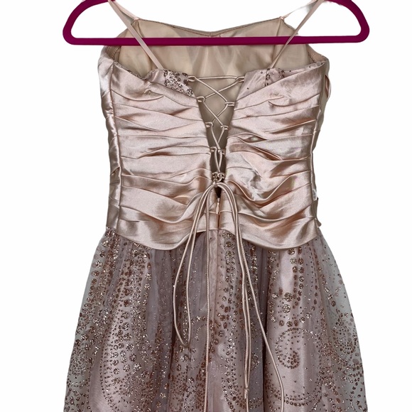 Hailey Logan Adrianna Papell Strapless Tulle Dress - Picture 7 of 12